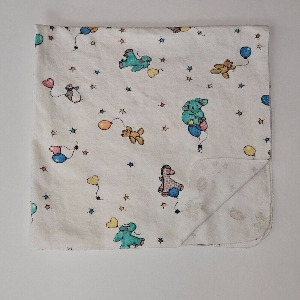 Stars Balloons Baby Cotton Receiving Blanket Giraffe Lion Elephant Teddy Bear